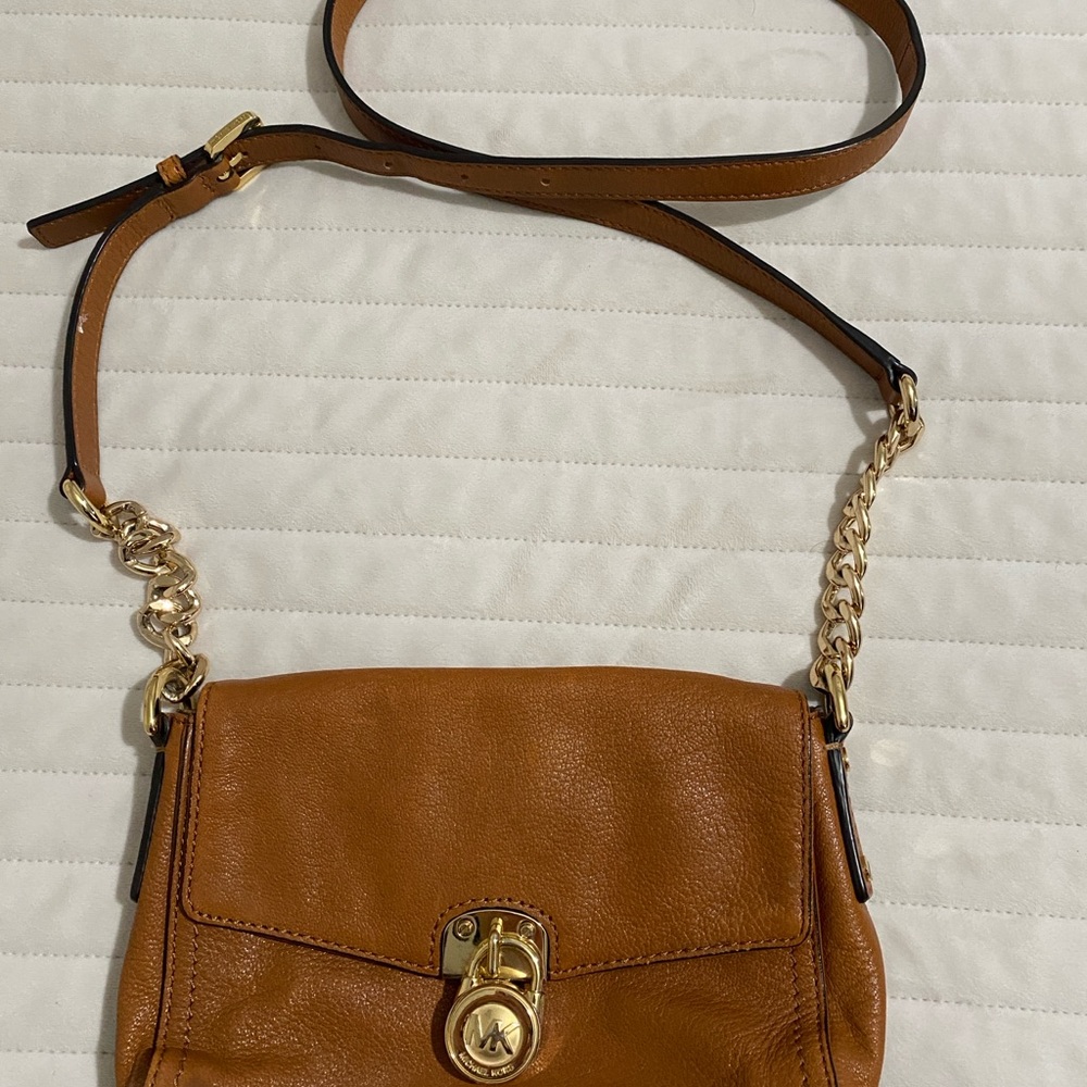 Michael Kors Tan Leather Crossbody Bag